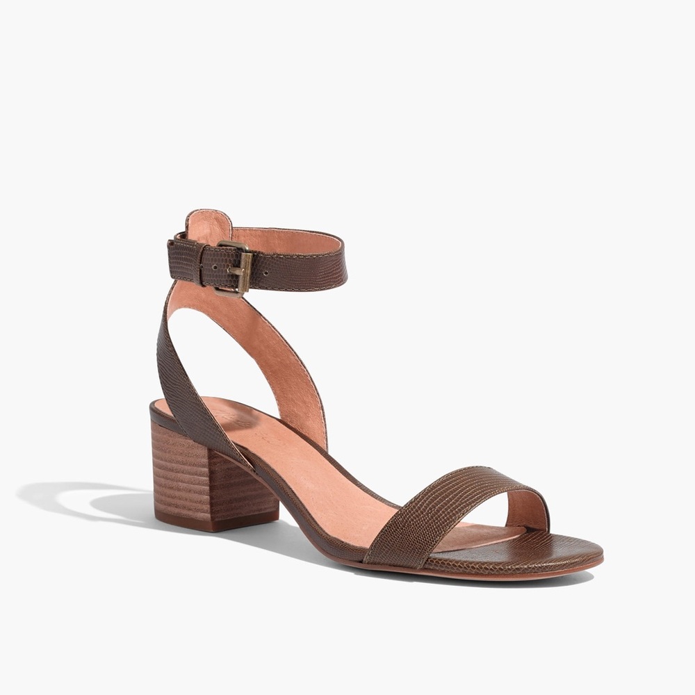 Brown Madewell Sandals (Python Texture)